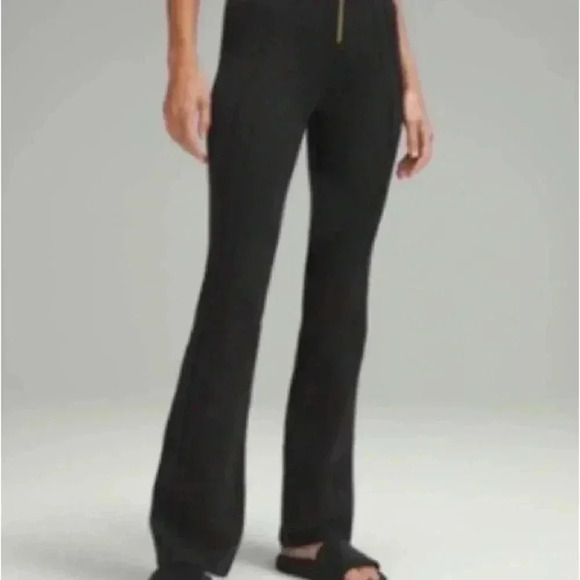 Lululemon Define Zip-Front Black High-Rise Flared Pant - Picture 1 of 12